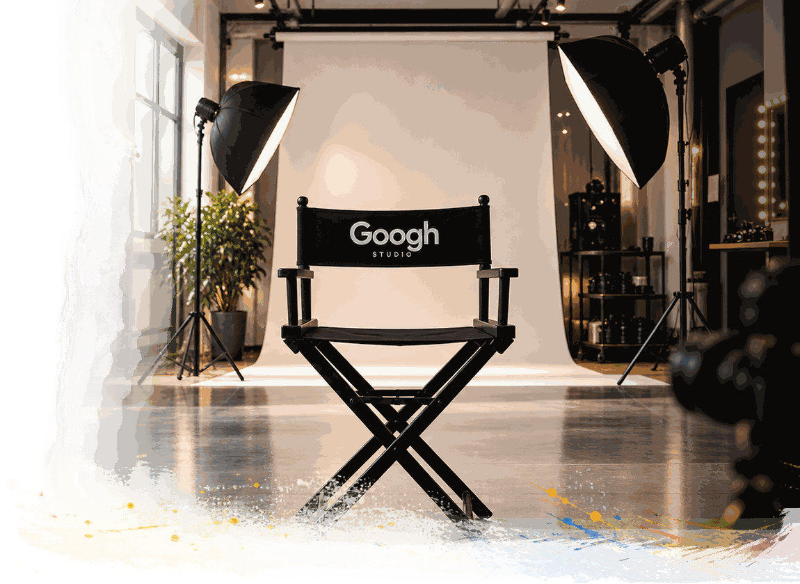 Cadeira de diretor no estúdio GOOGH
